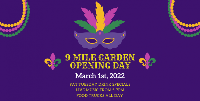 Fat Tuesday Kicks Off Food Truck Season at 9 Mile Garden March 1